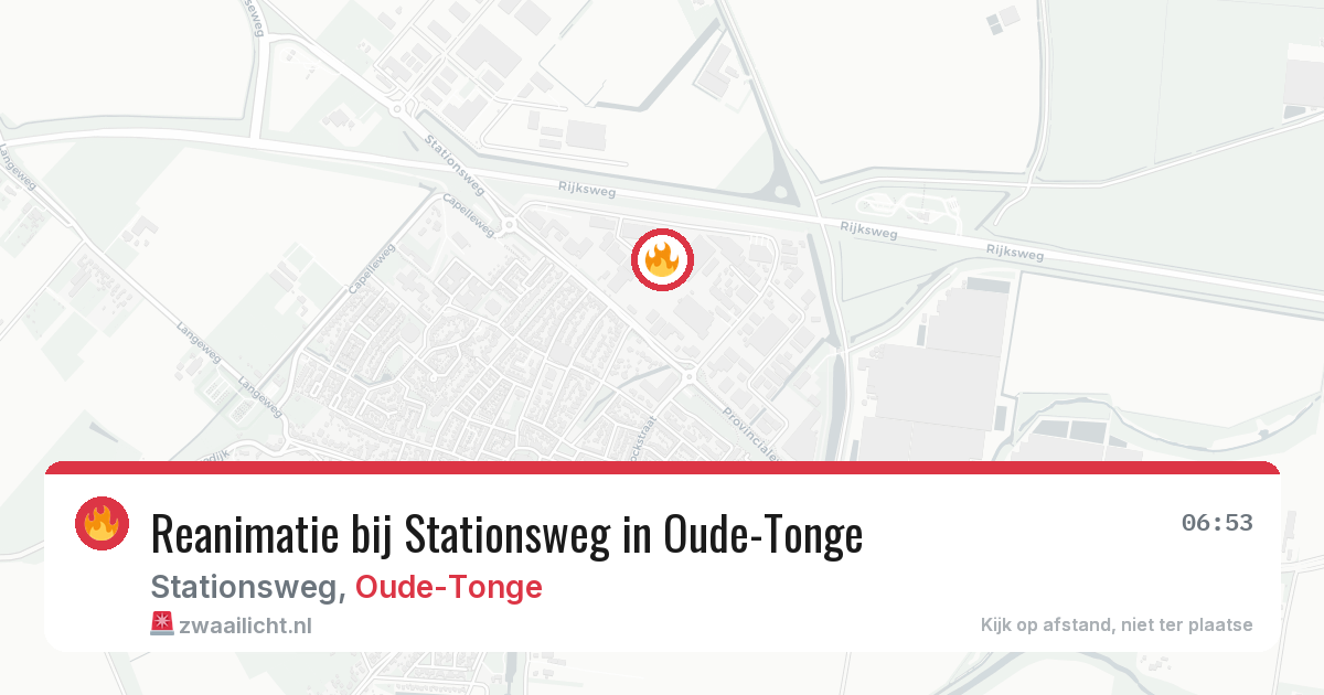 Reanimatie bij Stationsweg in Oude-Tonge — 3 mrt 2026