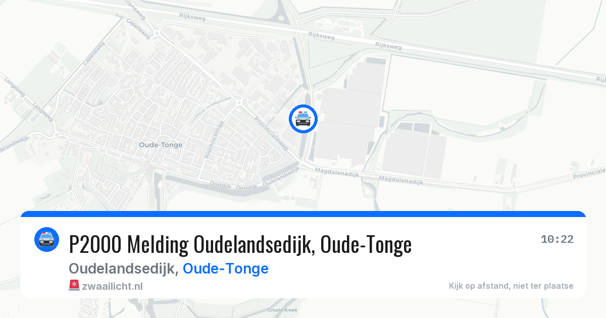 P2000 Melding Oudelandsedijk, Oude-Tonge — 14 mei 2026