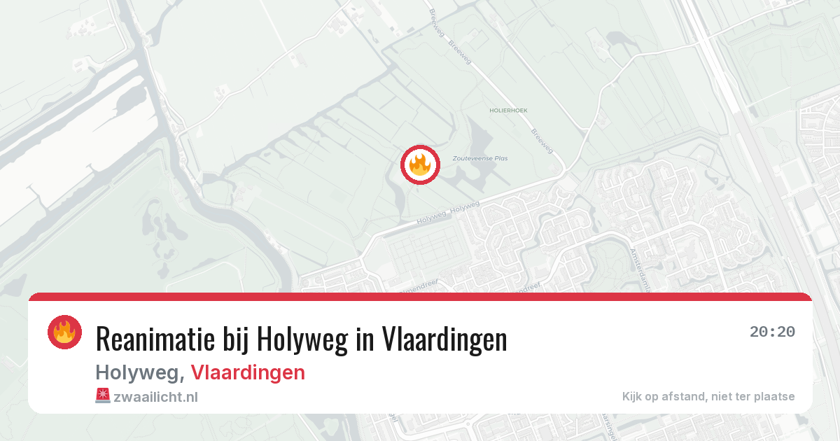 Reanimatie bij Holyweg in Vlaardingen — 10 jul 2026