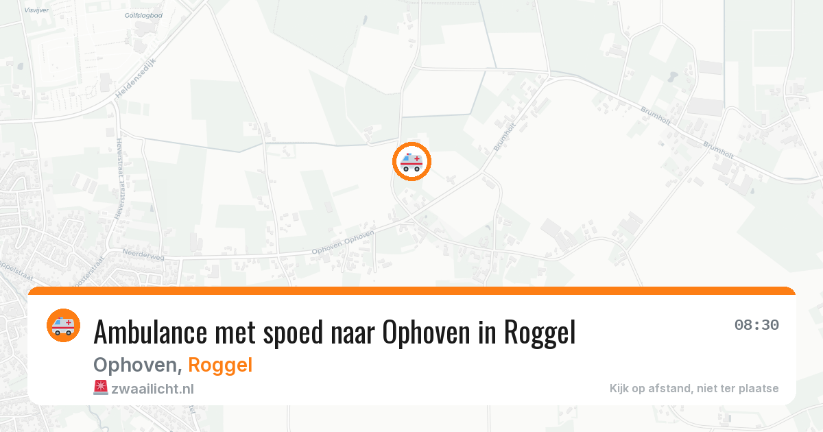 Ambulance met spoed naar Ophoven in Roggel — 8 jul 2026