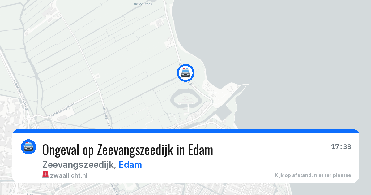 Ongeval op Zeevangszeedijk in Edam — 26 mei 2026
