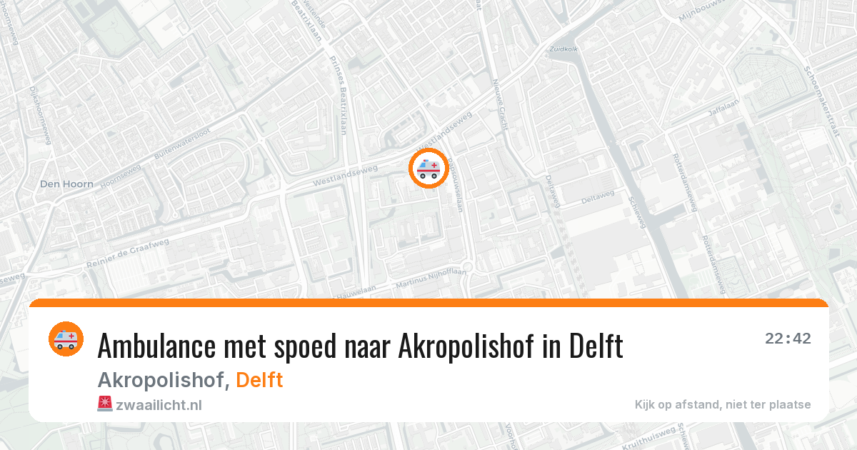 Ambulance met spoed naar Akropolishof in Delft — 27 mrt 2026