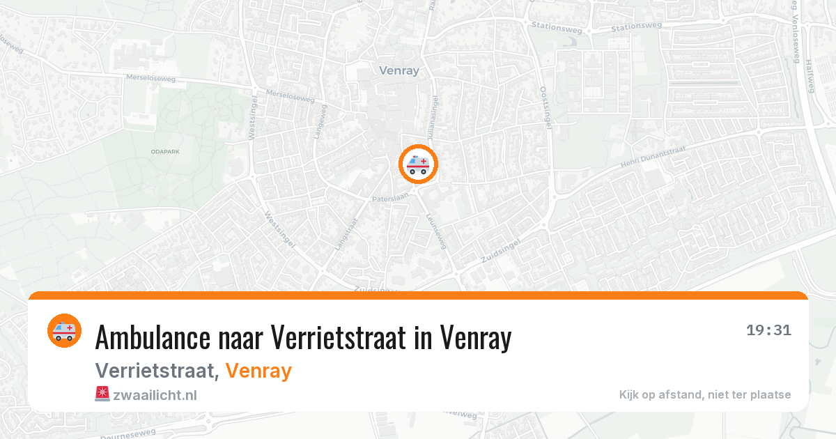 Ambulance naar Verrietstraat in Venray — 16 mrt 2026