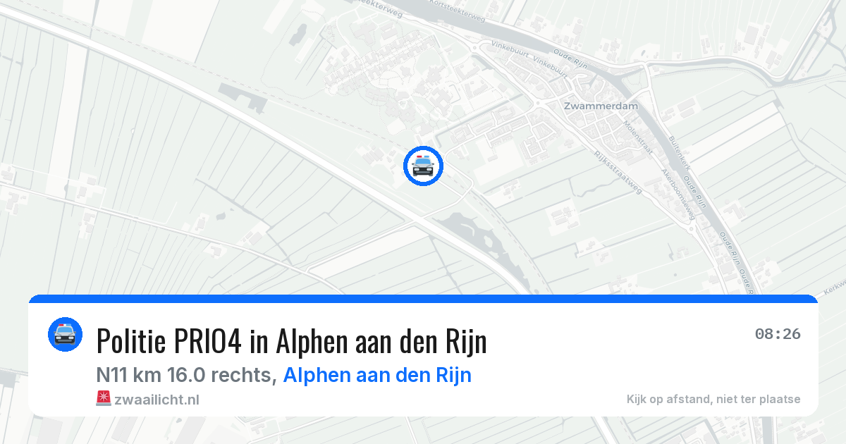 Politie PRIO4 in Alphen aan den Rijn — 14 aug 2026 | 🚨 Zwaailicht.nl
