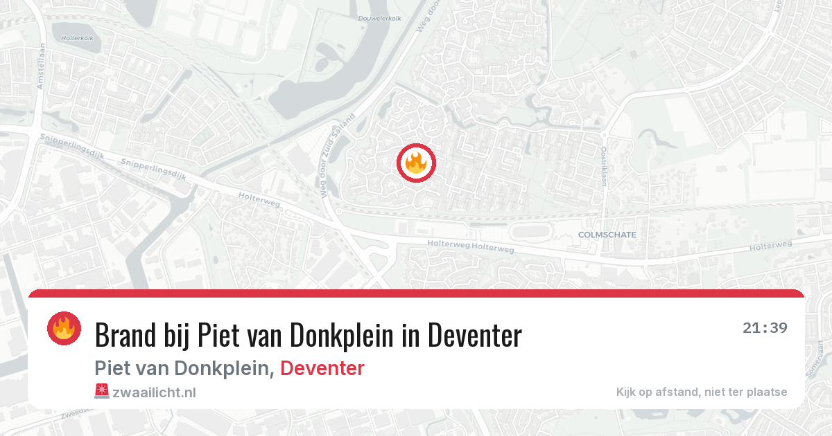 Brand bij Piet van Donkplein in Deventer — 3 jun 2026