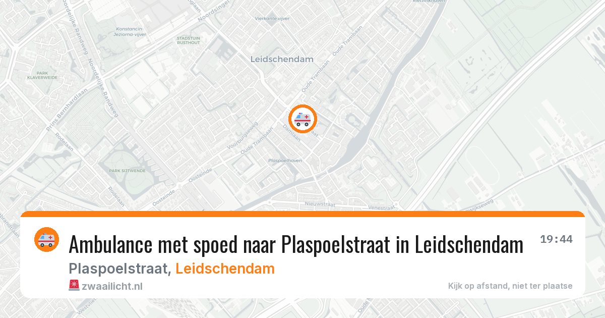 Ambulance met spoed naar Plaspoelstraat in Leidschendam — 30 jul 2026