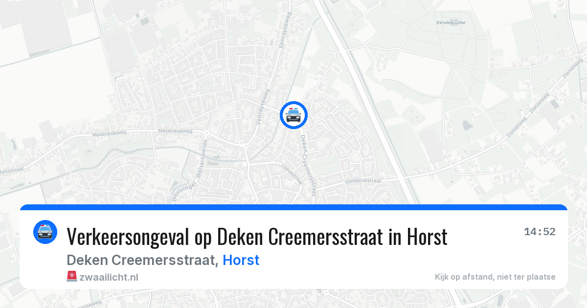 Verkeersongeval op Deken Creemersstraat in Horst — 26 jan 2026