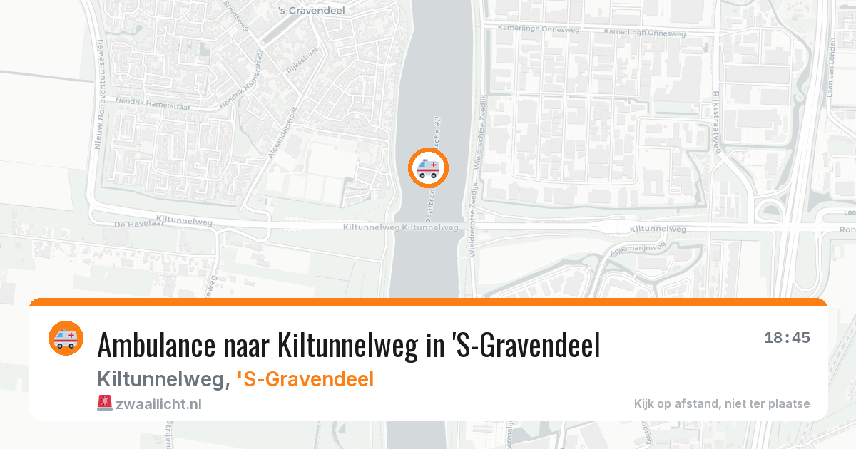 Ambulance naar Kiltunnelweg in 'S-Gravendeel — 15 mei 2026