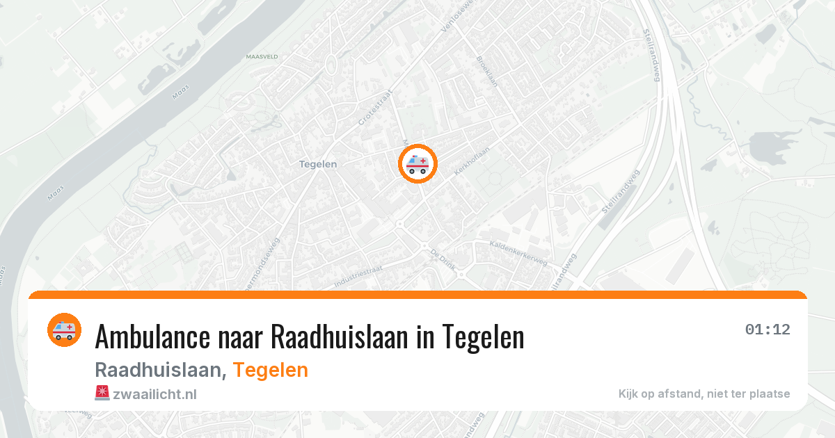 Ambulance naar Raadhuislaan in Tegelen — 30 jul 2026