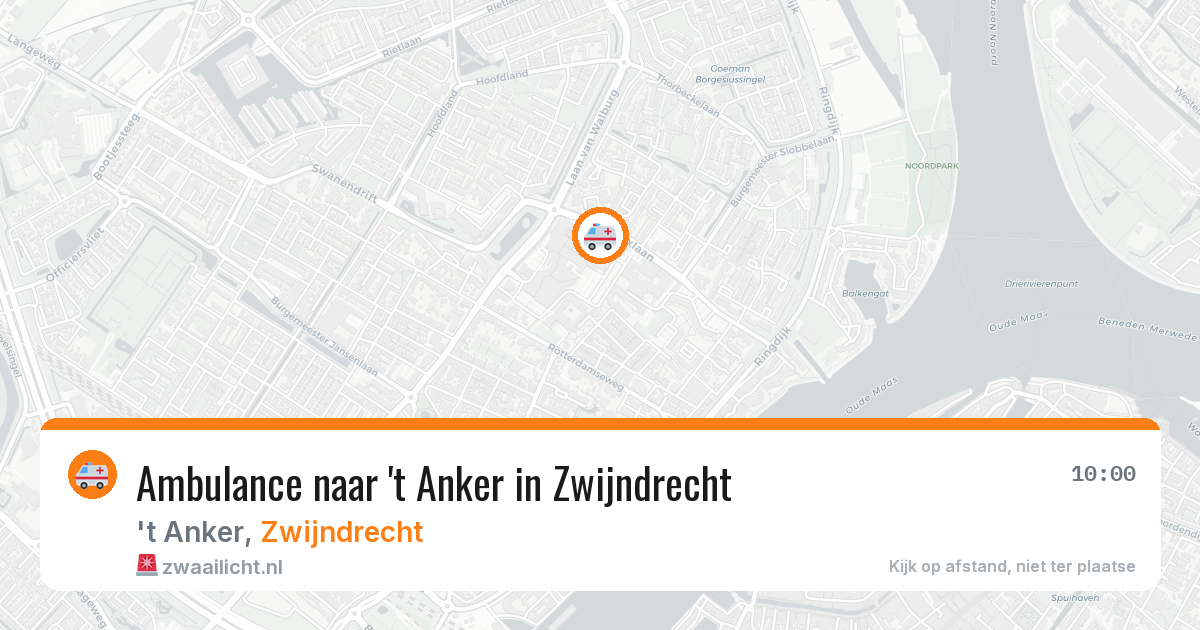 Ambulance naar 't Anker in Zwijndrecht — 4 aug 2026