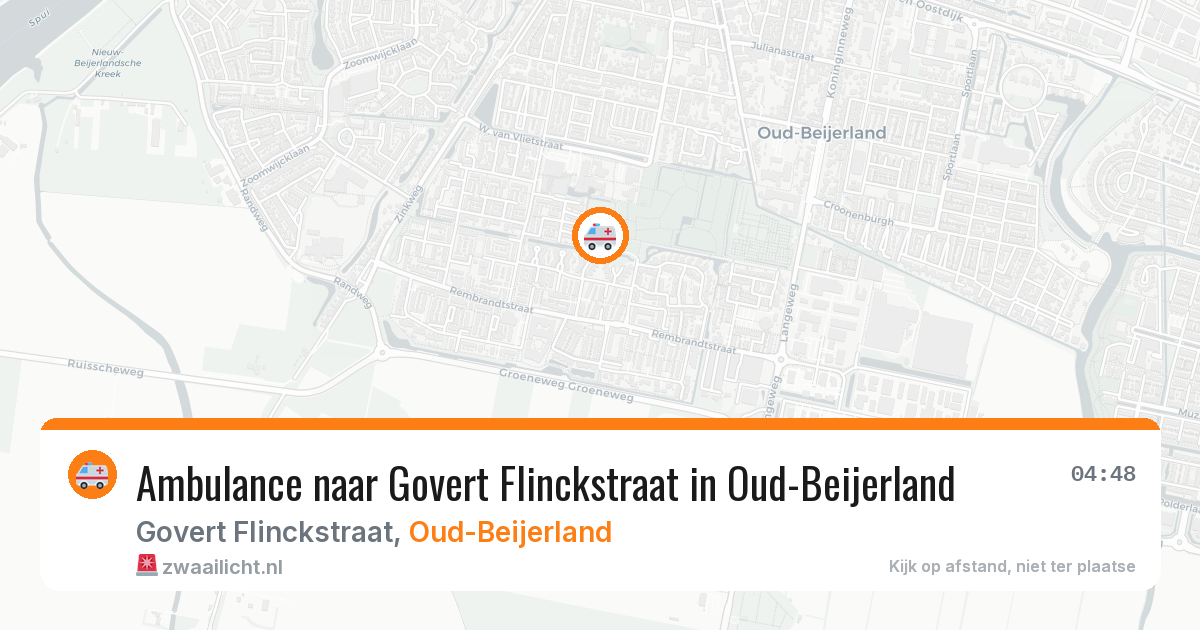Ambulance naar Govert Flinckstraat in Oud-Beijerland — 9 mei 2026