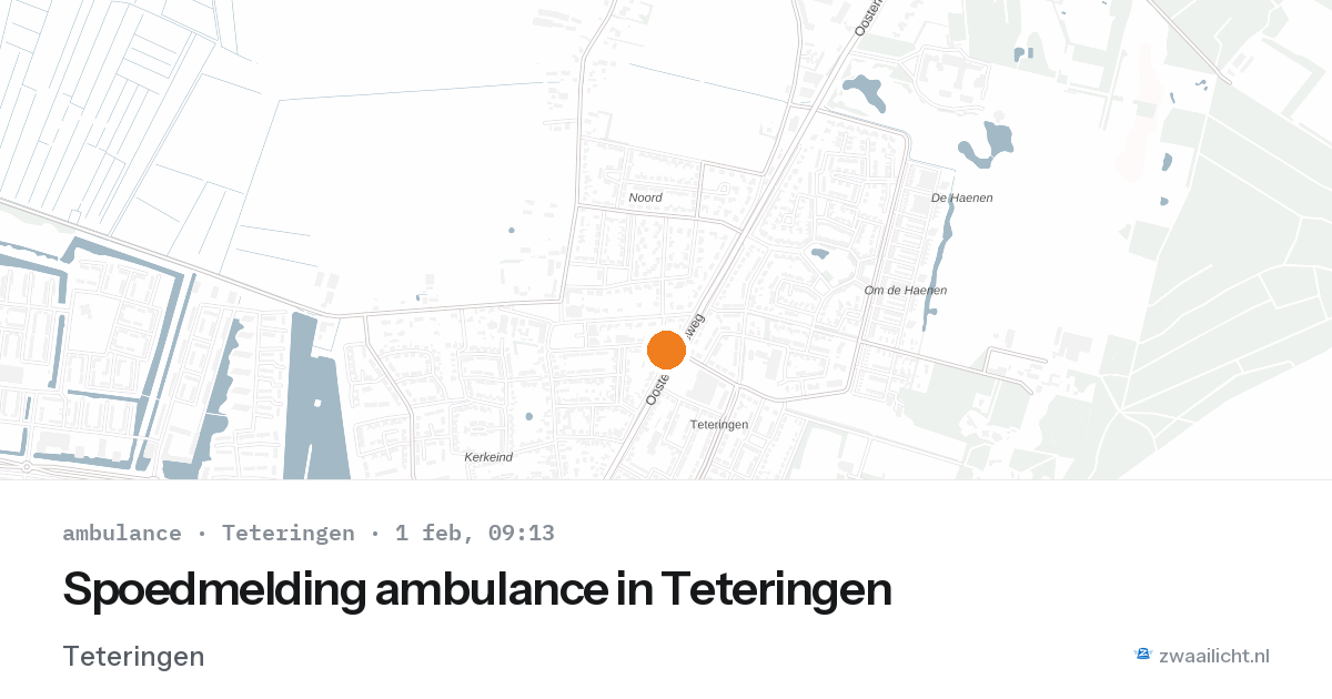 Spoedmelding ambulance in Teteringen — 1 feb 2026