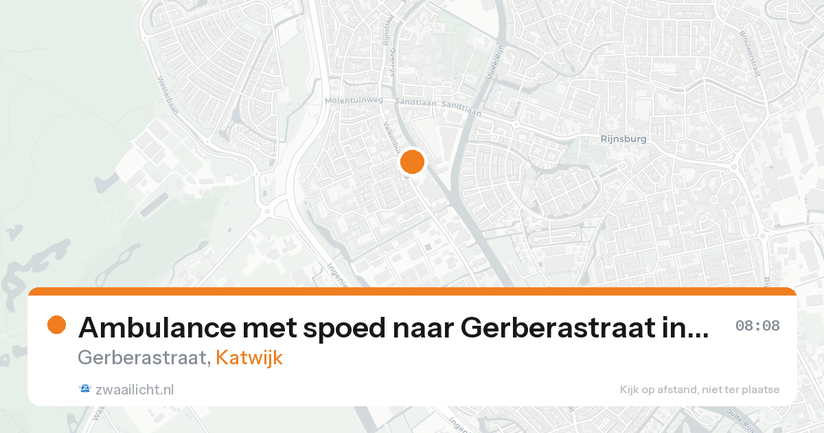 Ambulance met spoed naar Gerberastraat in Katwijk — 26 aug 2026