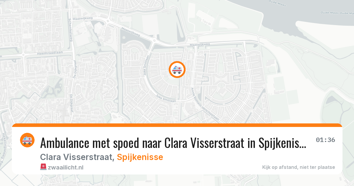 Ambulance met spoed naar Clara Visserstraat in Spijkenisse — 26 jun 2026