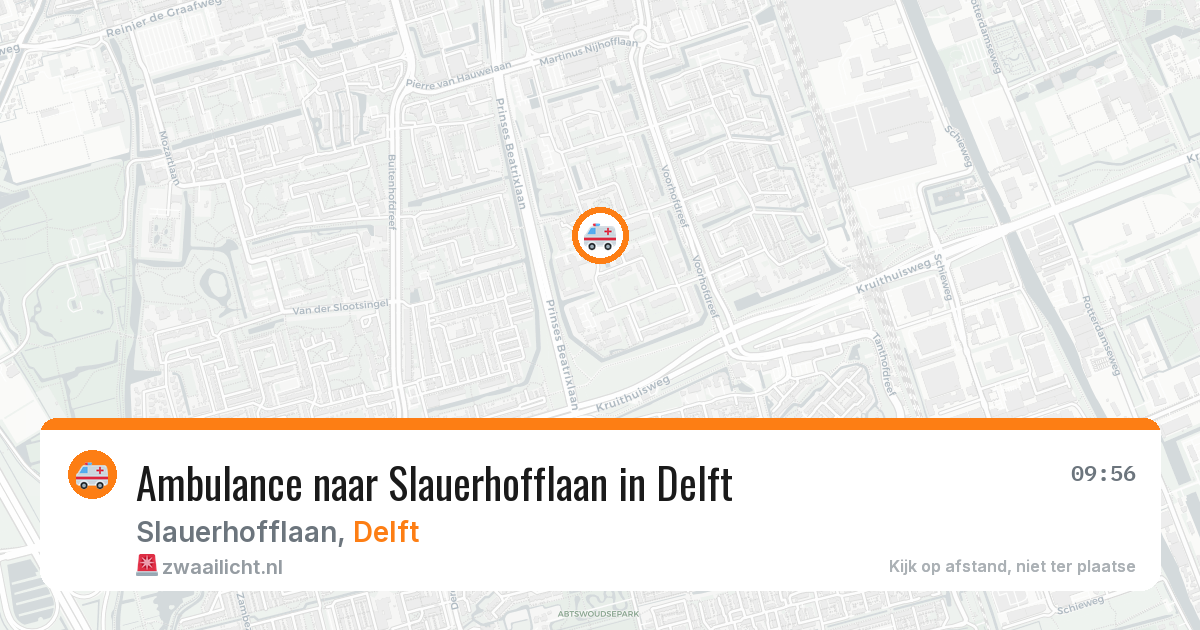 Ambulance naar Slauerhofflaan in Delft — 8 apr 2026