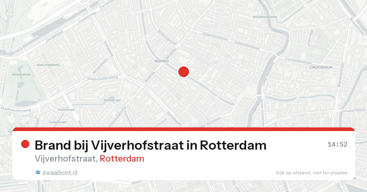 Brand bij Vijverhofstraat in Rotterdam — 24 aug 2026