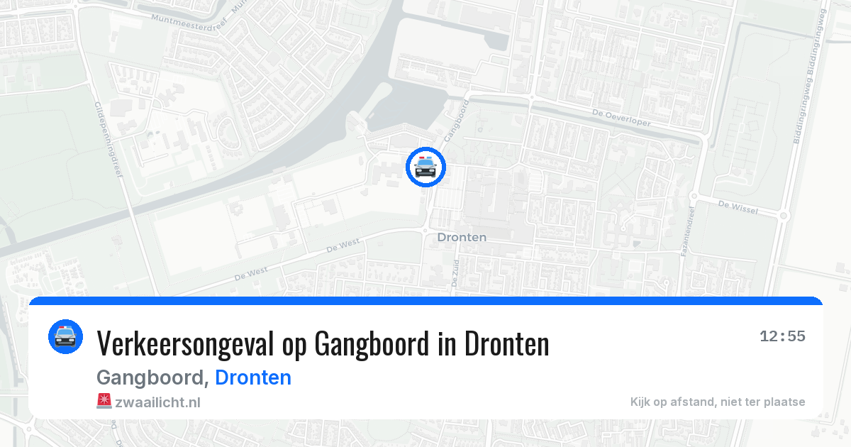 Verkeersongeval op Gangboord in Dronten — 13 mei 2026