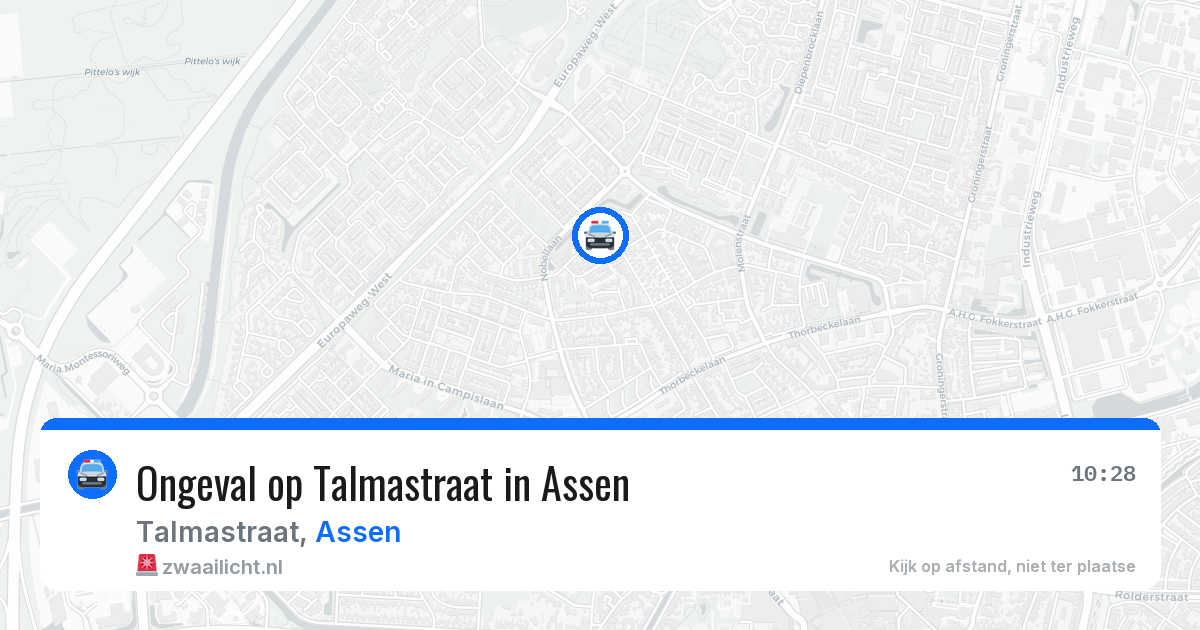 Ongeval op Talmastraat in Assen — 15 jul 2026