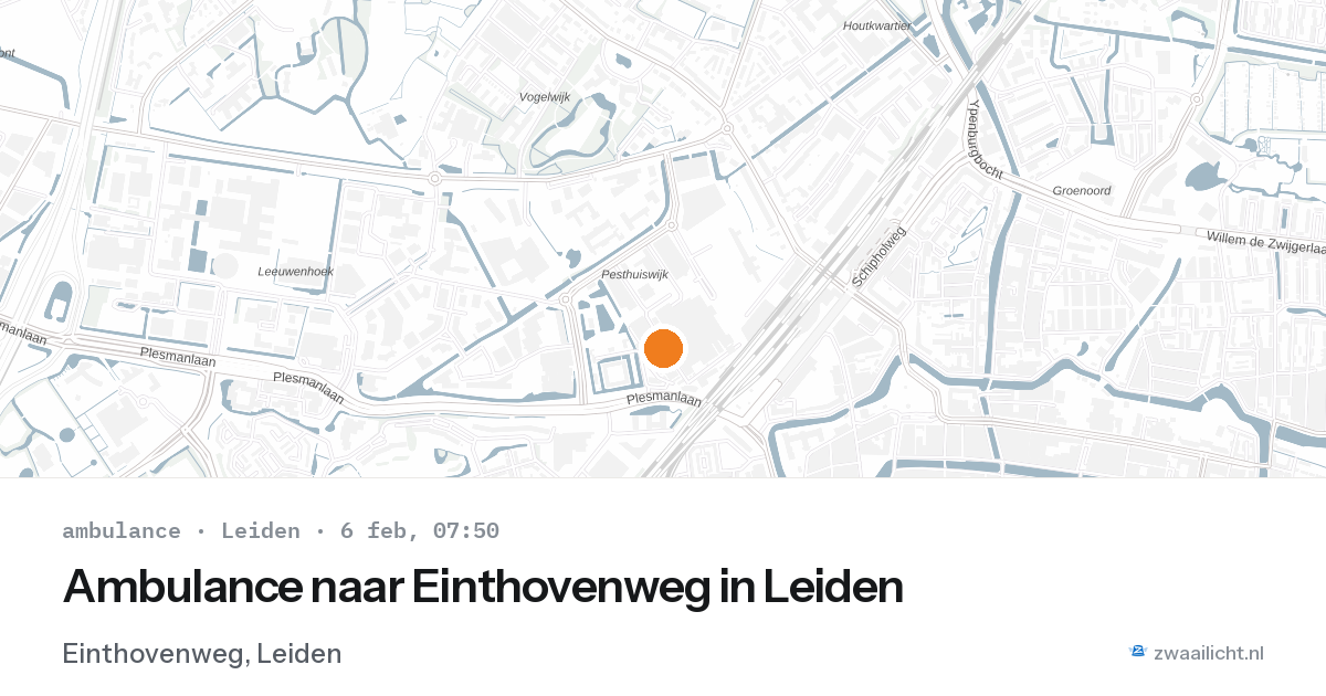 Ambulance naar Einthovenweg in Leiden — 6 feb 2026