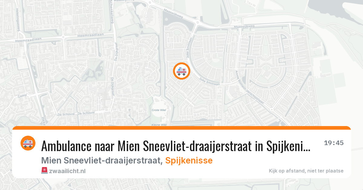 Ambulance naar Mien Sneevliet-draaijerstraat in Spijkenisse — 24 mei 2026