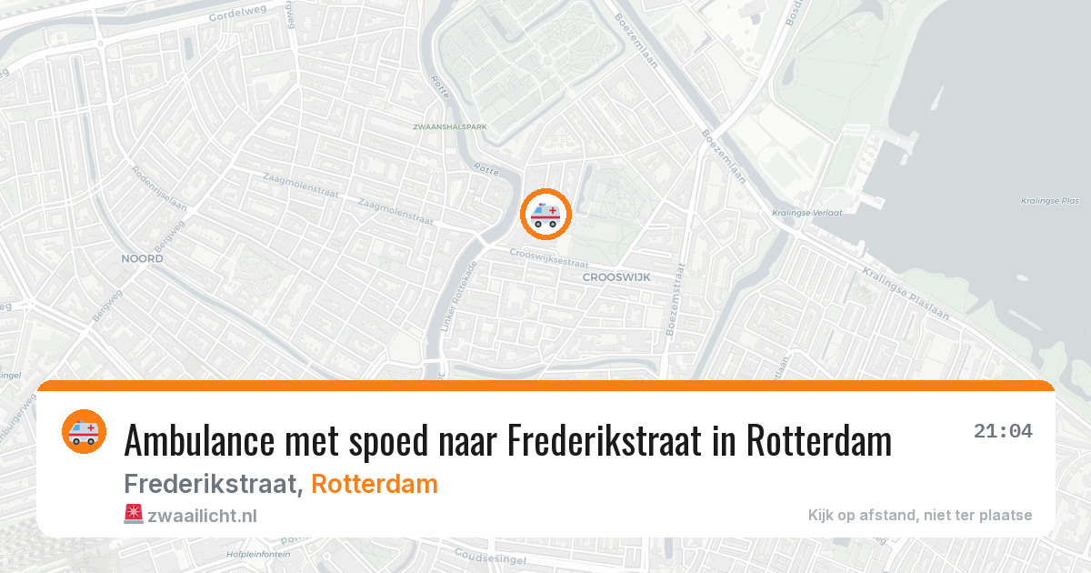 Ambulance met spoed naar Frederikstraat in Rotterdam — 16 jun 2026