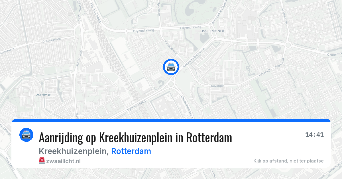 Aanrijding op Kreekhuizenplein in Rotterdam — 10 jul 2026