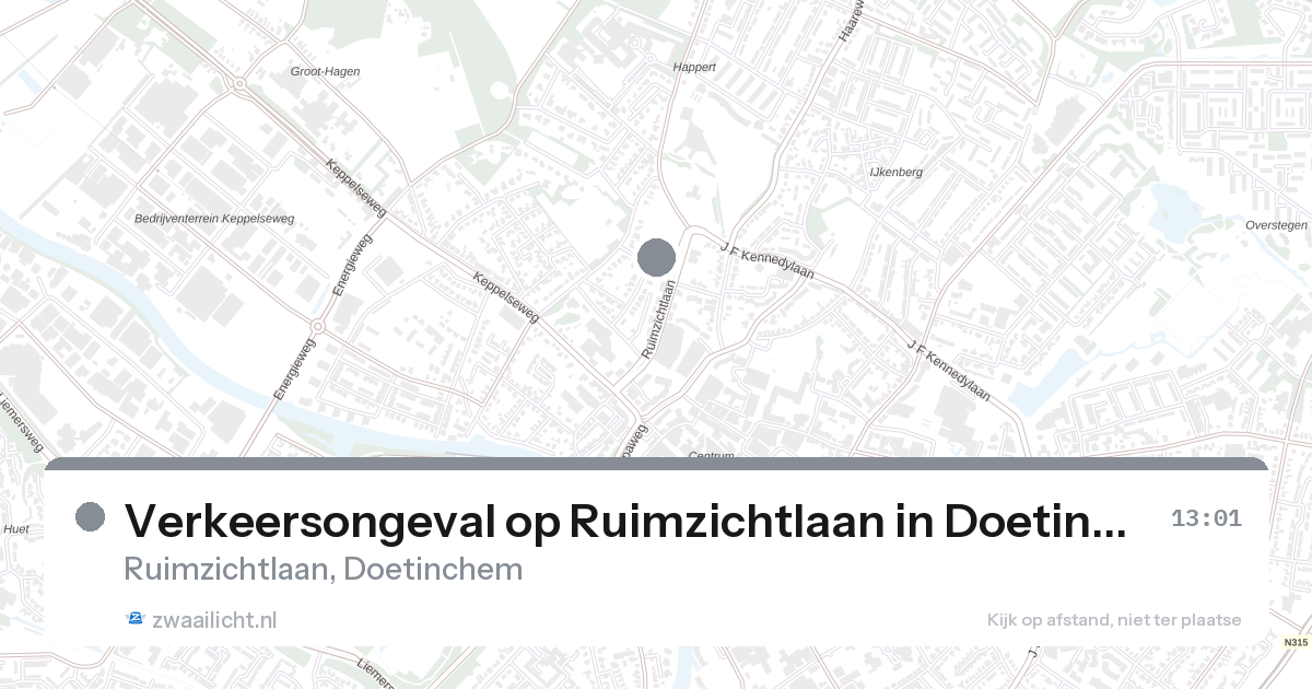 Verkeersongeval op Ruimzichtlaan in Doetinchem — 11 jun 2026