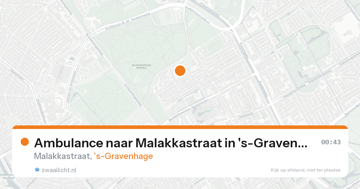 Ambulance naar Malakkastraat in 's-Gravenhage — 20 aug 2026