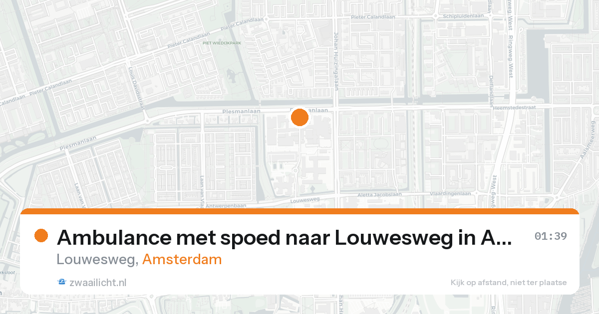 Ambulance met spoed naar Louwesweg in Amsterdam — 8 feb 2026