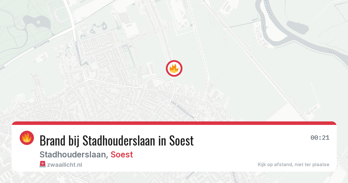 Brand bij Stadhouderslaan in Soest — 19 jun 2026