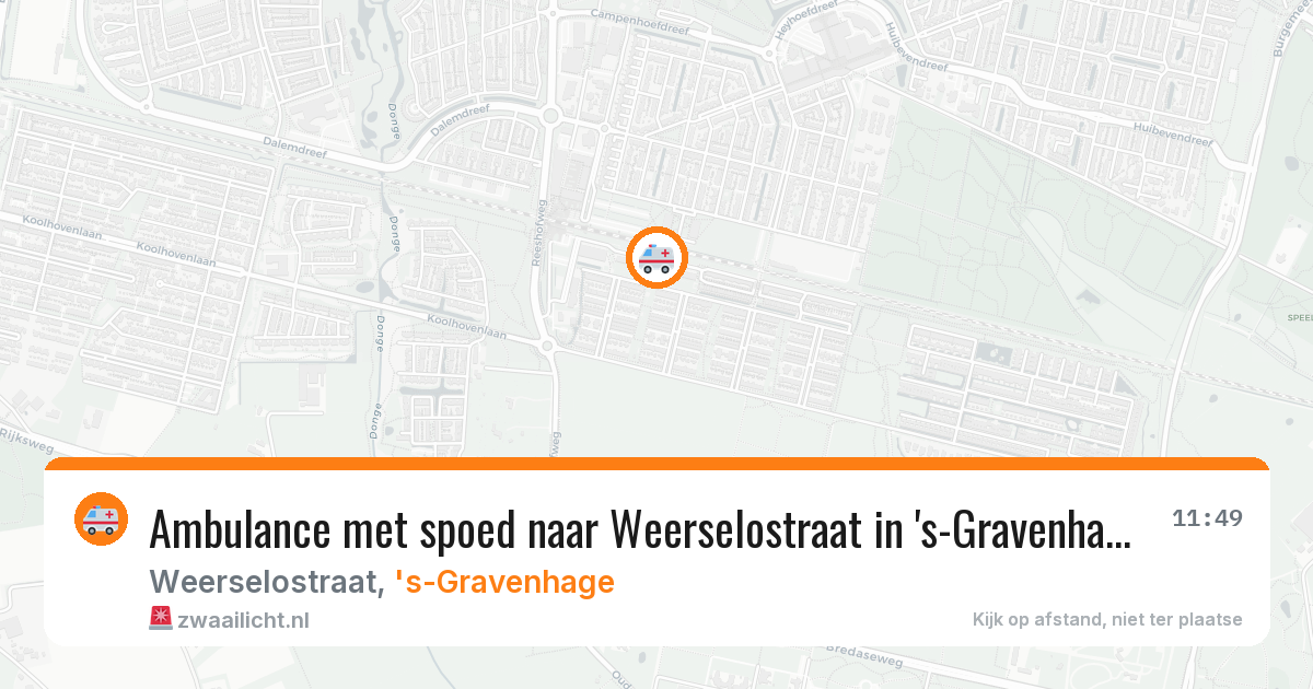 Ambulance met spoed naar Weerselostraat in 's-Gravenhage — 2 apr 2026