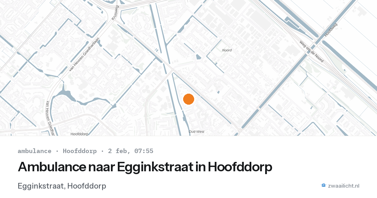 Ambulance naar Egginkstraat in Hoofddorp — 2 feb 2026