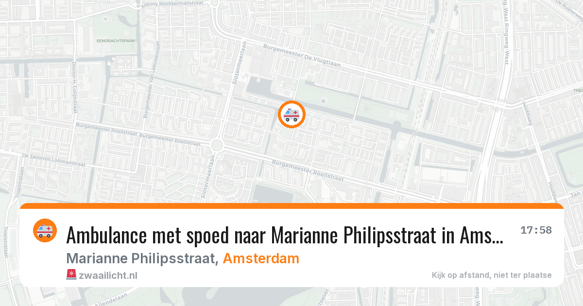 Ambulance met spoed naar Marianne Philipsstraat in Amsterdam — 31 mei 2026