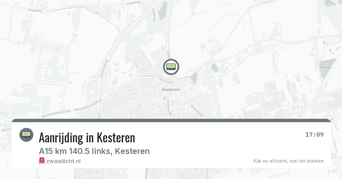 Aanrijding in Kesteren — 21 jun 2026