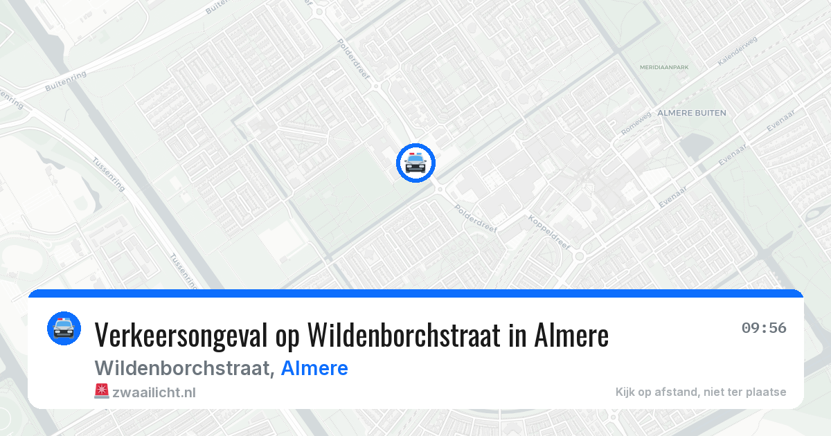 Verkeersongeval op Wildenborchstraat in Almere — 1 apr 2026