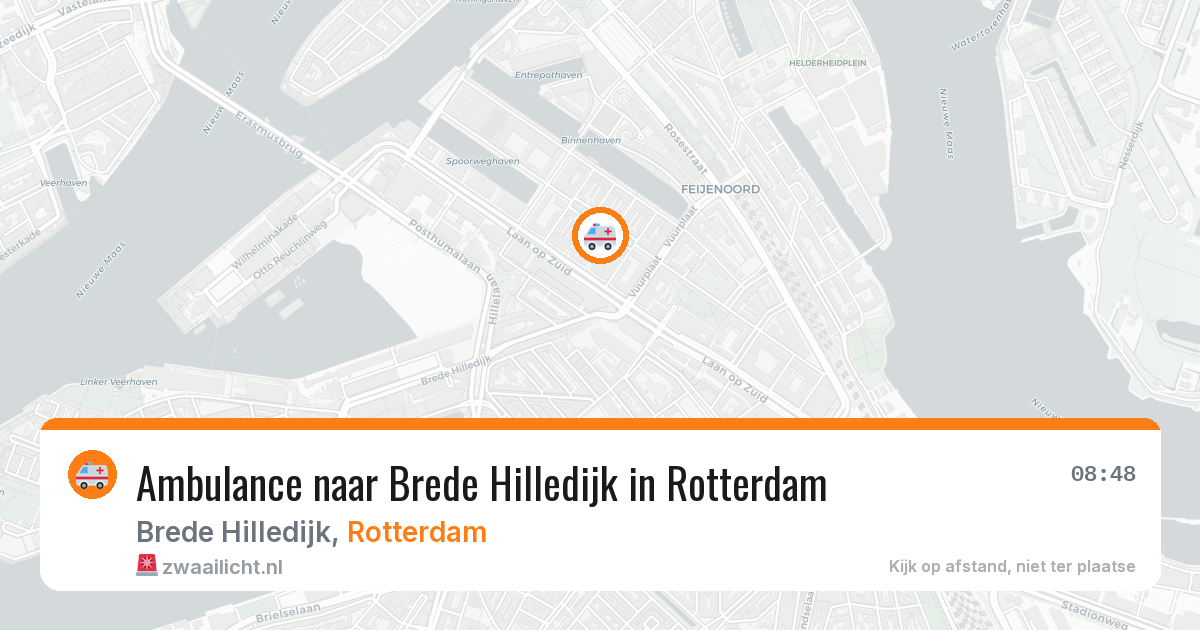 Ambulance naar Brede Hilledijk in Rotterdam — 22 jun 2026