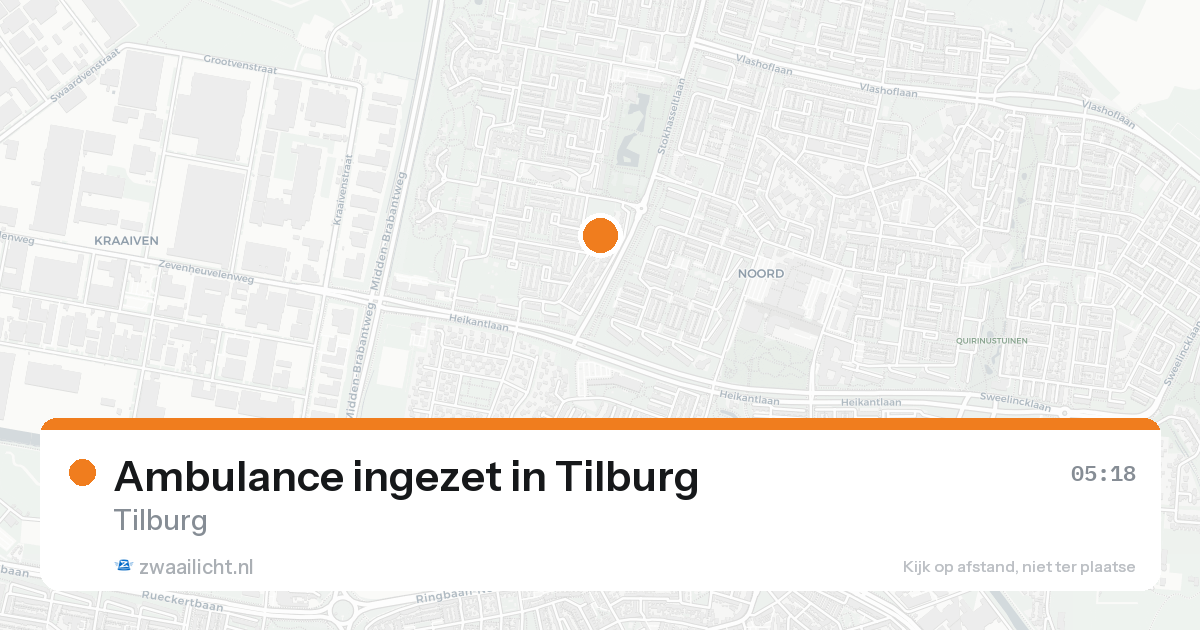 Ambulance ingezet in Tilburg — 15 aug 2026