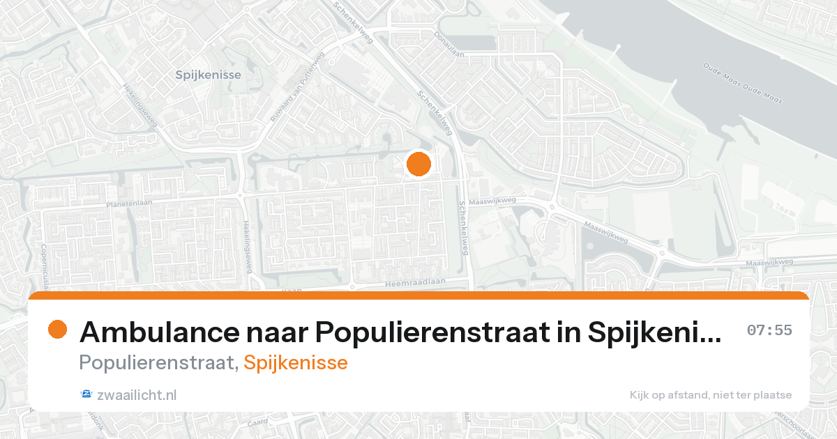 Ambulance naar Populierenstraat in Spijkenisse — 25 aug 2026