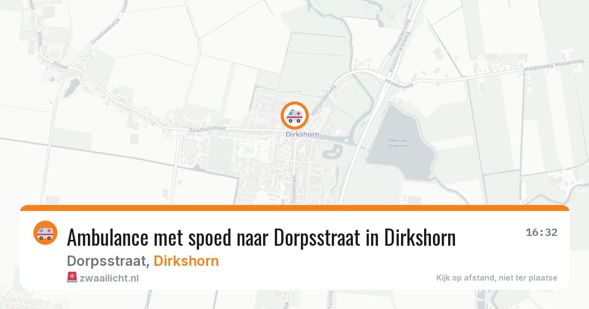 Ambulance met spoed naar Dorpsstraat in Dirkshorn — 2 aug 2026