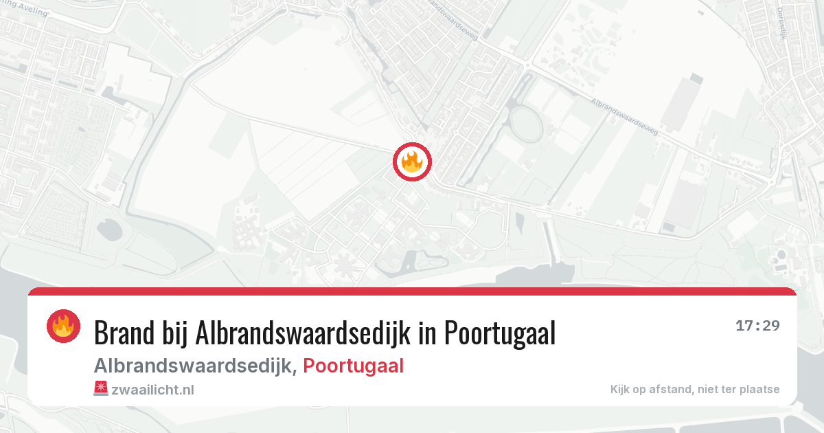 Brand bij Albrandswaardsedijk in Poortugaal — 15 jun 2026