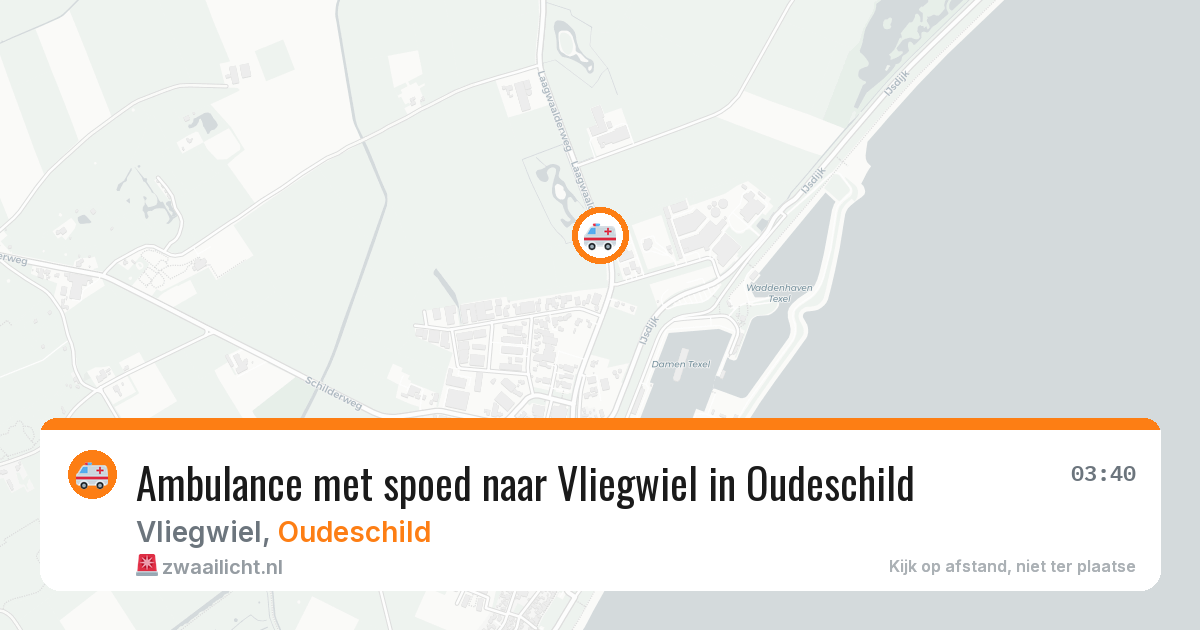 Ambulance met spoed naar Vliegwiel in Oudeschild — 24 jun 2026