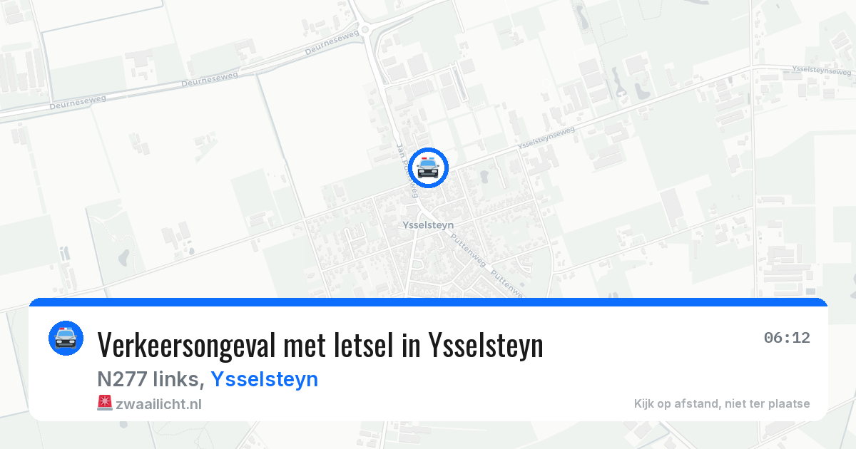 Verkeersongeval met letsel in Ysselsteyn — 5 apr 2026