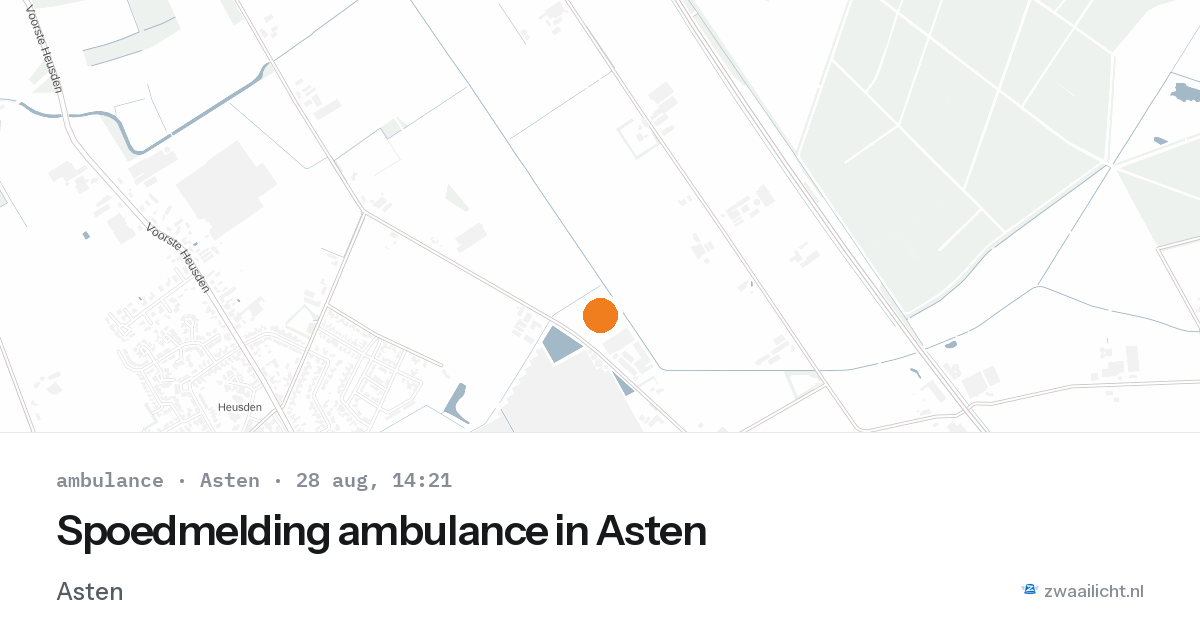 Spoedmelding ambulance in Asten — 28 aug 2026