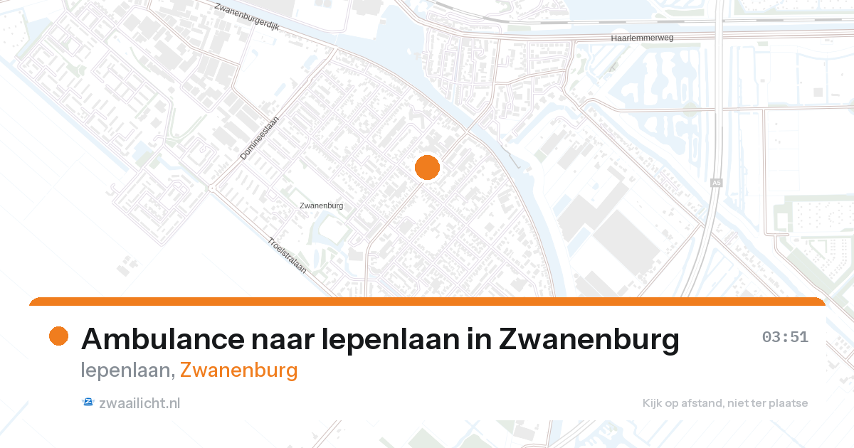 Ambulance naar Iepenlaan in Zwanenburg — 27 aug 2026