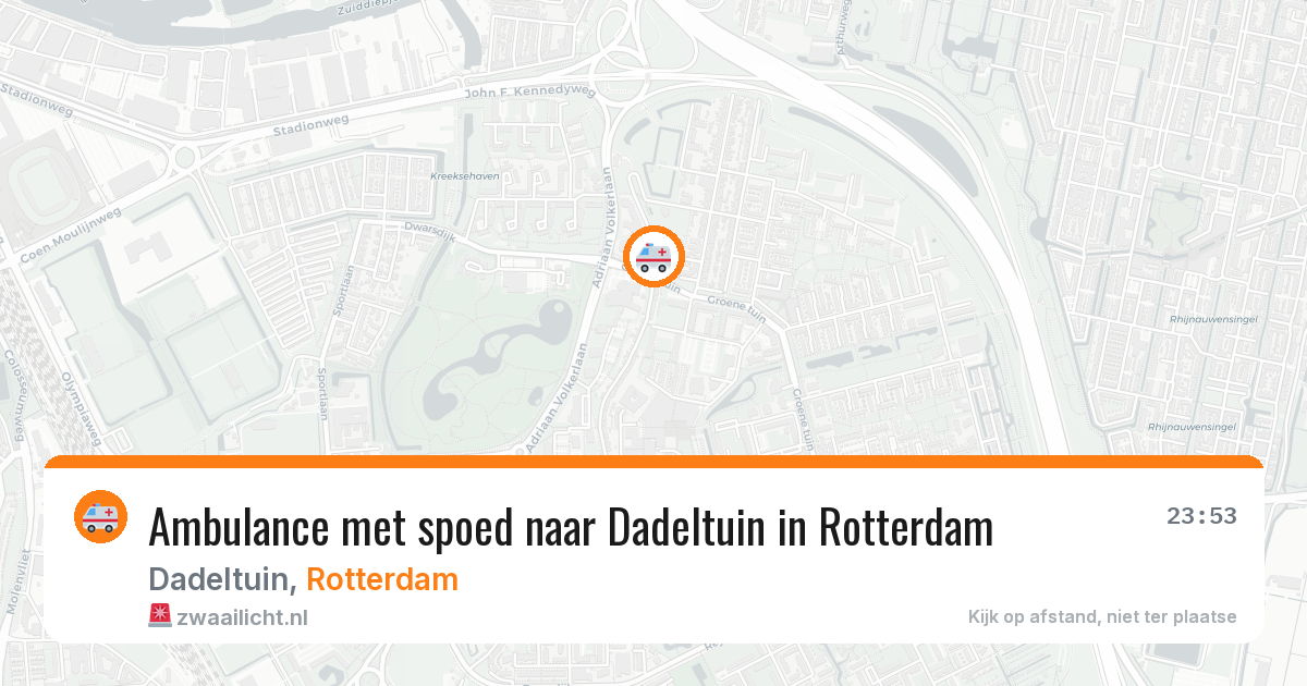 Ambulance met spoed naar Dadeltuin in Rotterdam — 13 apr 2026