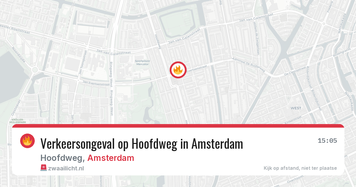 Verkeersongeval op Hoofdweg in Amsterdam — 10 aug 2026