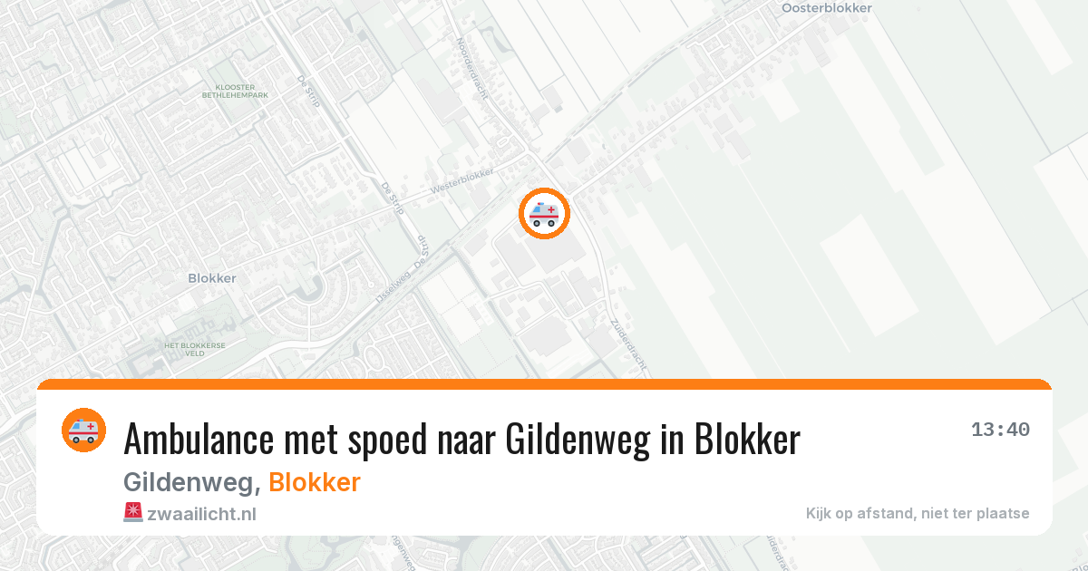Ambulance met spoed naar Gildenweg in Blokker — 10 jun 2026