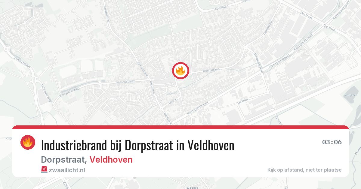 Industriebrand bij Dorpstraat in Veldhoven — 14 jul 2026