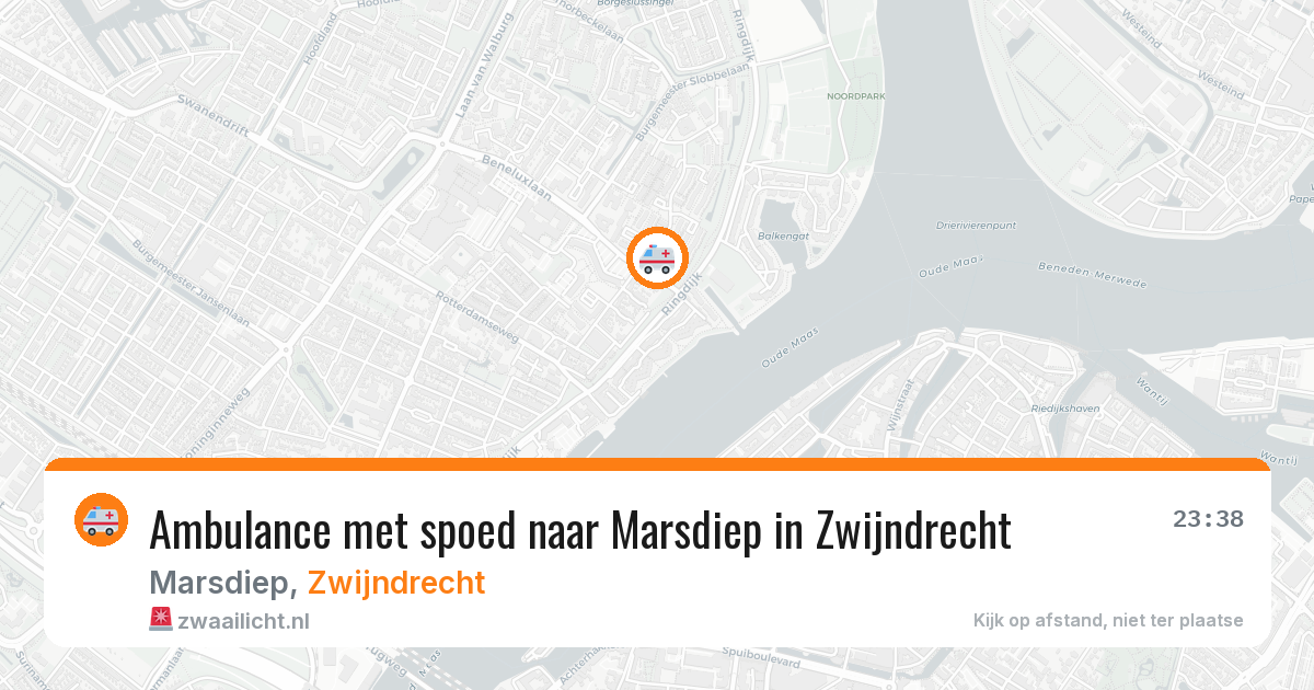 Ambulance met spoed naar Marsdiep in Zwijndrecht — 4 jun 2026