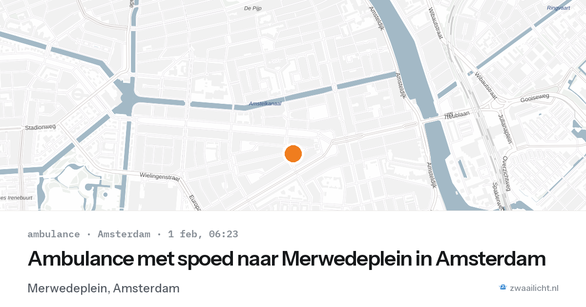 Ambulance met spoed naar Merwedeplein in Amsterdam — 1 feb 2026